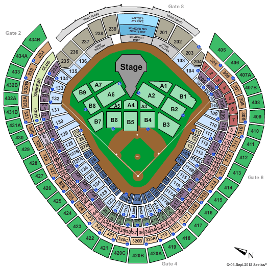 Yankee Stadium Seating Chart:
