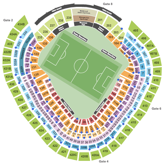 Yankee Stadium Seating Chart: Soccer