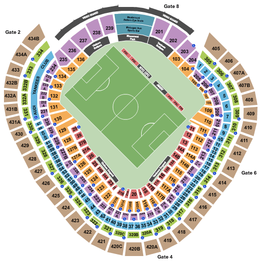 Yankee Stadium Seating Chart: Soccer 2