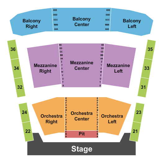 Yardley Hall at Midwest Trust Center Seating Chart: Endstage Pit