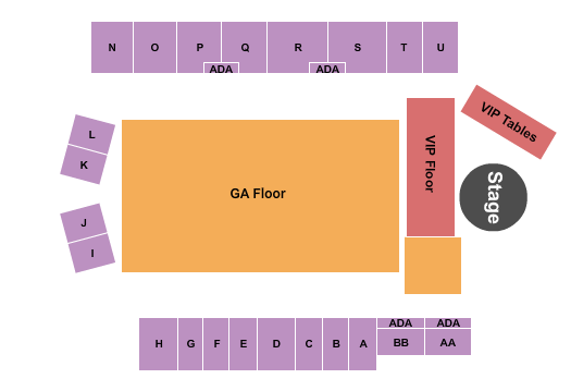 Yolo County Fairgrounds Seating Chart: GA & VIP Floor