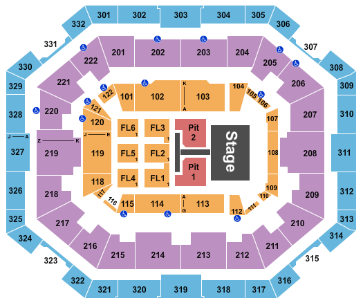 The Yuengling Center Seating Chart