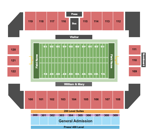 Zable Stadium Seating Chart: Football