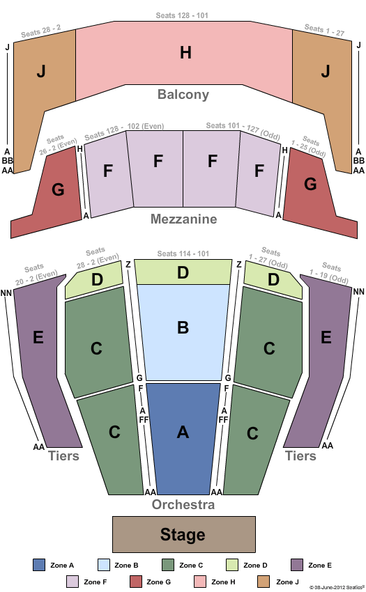Zellerbach Hall Seating Chart