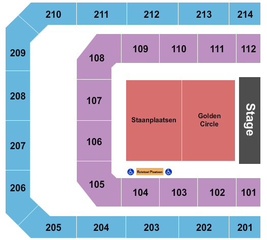 Ziggo Dome Seating Chart: Endstage GC