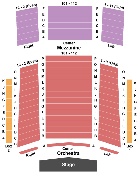 Zilkha Hall Seating Chart
