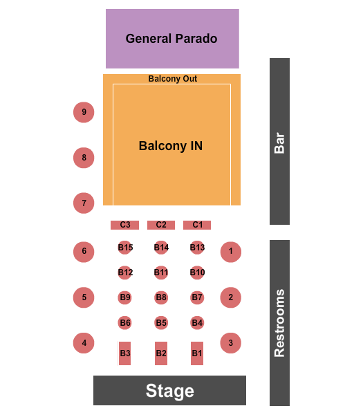Zuna Nightclub Seating Chart: Endstage