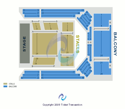 Aberdeen Music Hall Seating Chart: End Stage