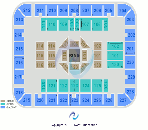 U.S. Cellular Center Asheville (formerly Asheville Civic Center) seating chart