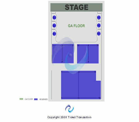 The Blue Note - MO Seating Chart: End Stage