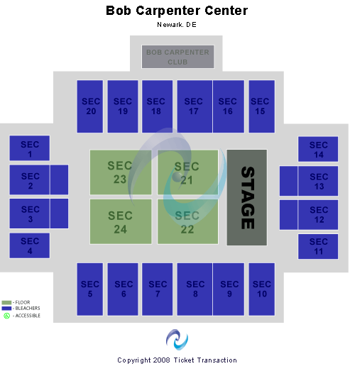Bob Carpenter Center Seating Chart Concert