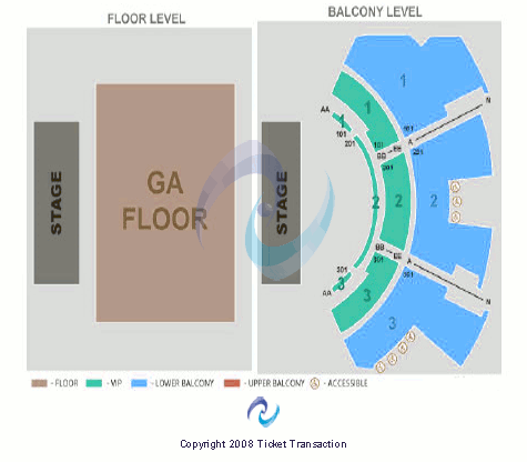 Club Nokia Seating Chart