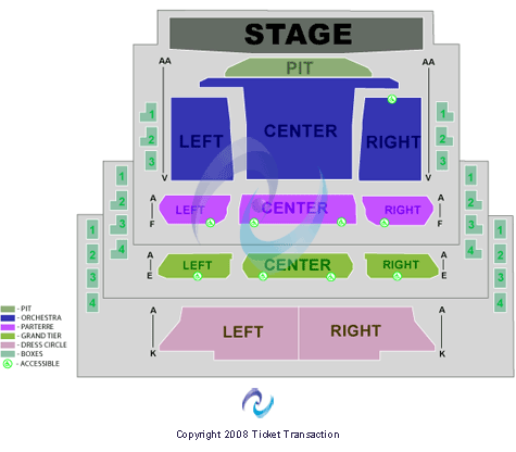 CNU Ferguson Center for the Arts Seating Chart