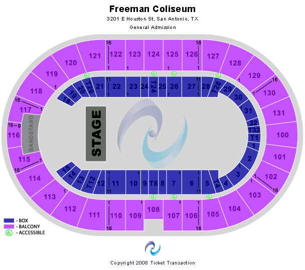 Freeman Coliseum seating chart Click here to buy San Antonio
