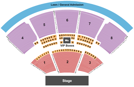 iTHINK Financial Amphitheatre Seating Chart: End Stage