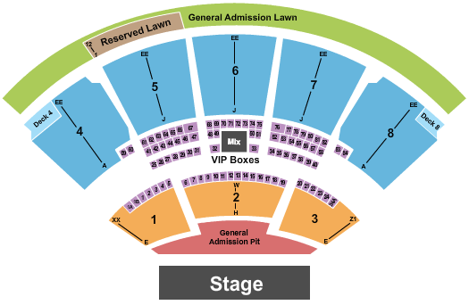 iTHINK Financial Amphitheatre Seating Chart: Endstage GA Pit Reserved Lawn