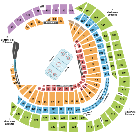 loanDepot park Seating Chart: Hockey