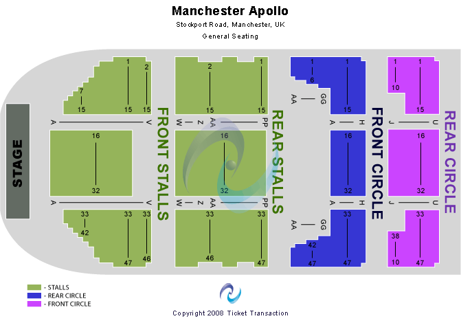 Willie Nelson Tour O2 Apollo Manchester Seating Chart End Stage