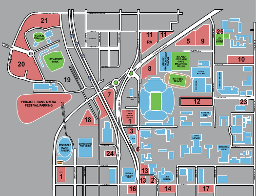 Memorial Stadium - NE Parking Lot Seating Chart: Parking