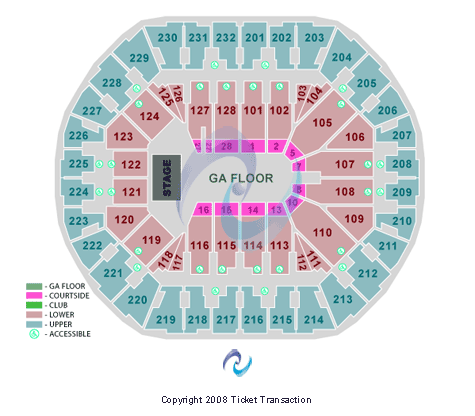 Oracle Arena Seating Chart
