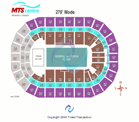 MTS Centre Seating Chart