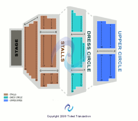 St. Martin's Theatre Seating Map