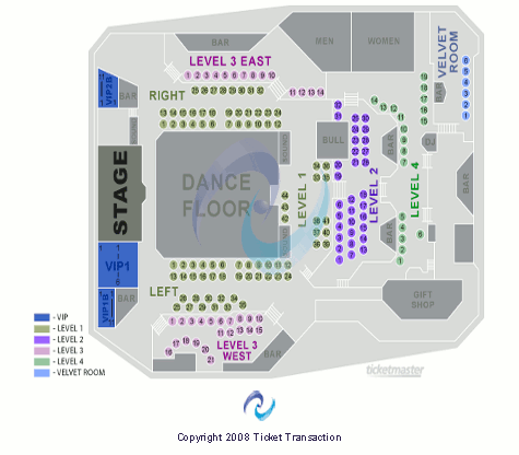 Wild Bill's Seating Chart