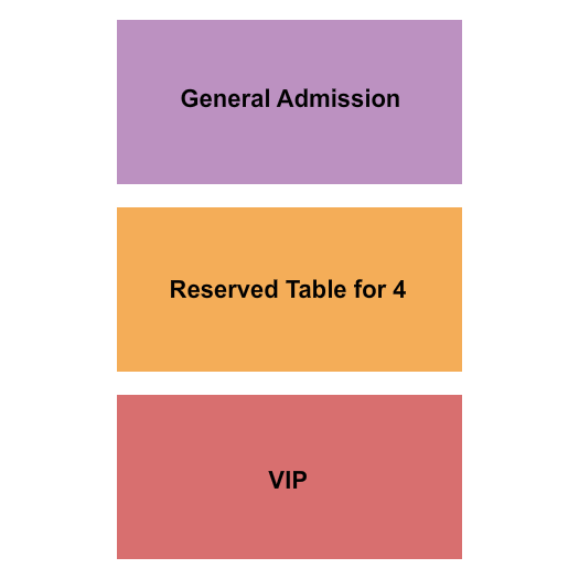 xBk Live Seating Chart: GA/VIP/Table