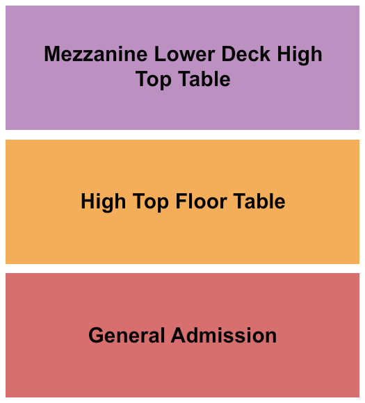 xBk Live Seating Chart: GA/Table/Mezz