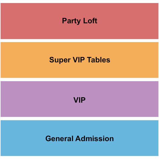 xBk Live Seating Chart: Party Loft/VIP