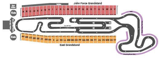 zMax Dragway At Charlotte Motor Speedway Map
