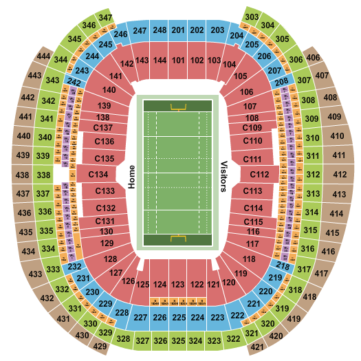 Allegiant Stadium Seating Chart + Rows, Seats and Club Seats