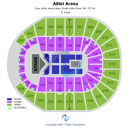 Alltel Arena North Little Rock Seating Chart