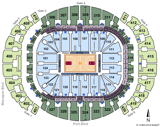 American Airlines Arena Seating Chart