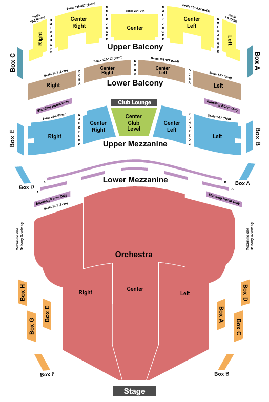 Au Rene Theater Seating Chart Elcho Table