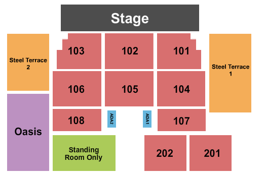 Bethlehem Musikfest - Sands Steel Stage Seating Chart | Bethlehem ...