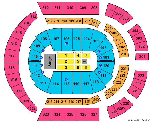 Bridgestone Arena Seating Chart