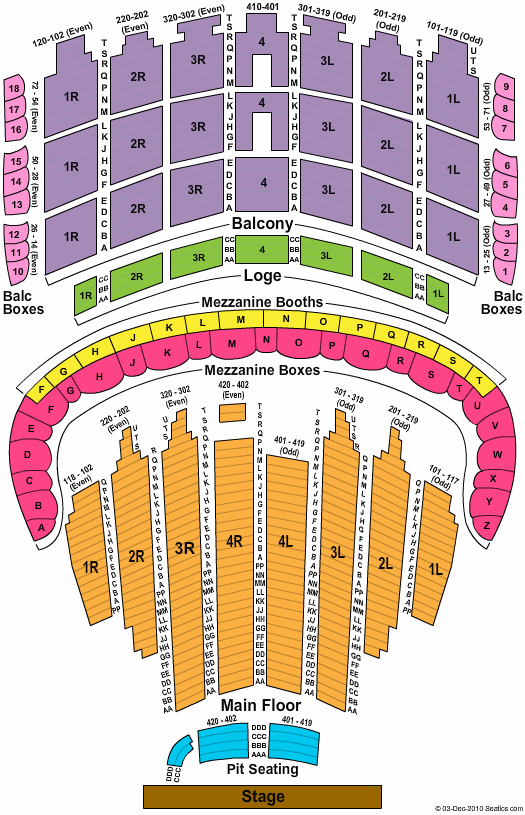 Ford theater chicago seating map #10