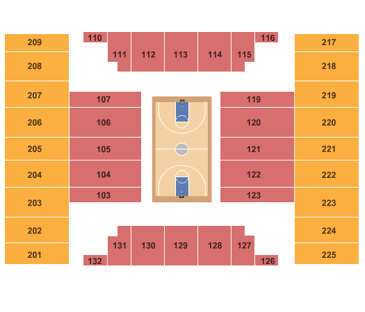 WVU Tickets | Seating Chart | Fifth Third Arena | Basketball