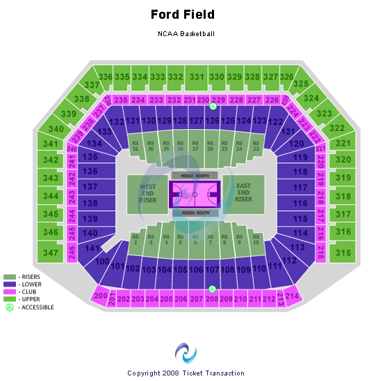 Ford field basketball seating #7