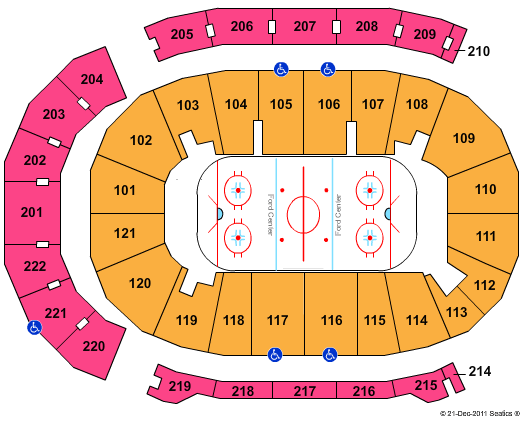 Disney On Ice Tickets | Seating Chart | Ford Center | Hockey