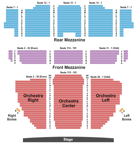 Forrest Theatre Seating Chart