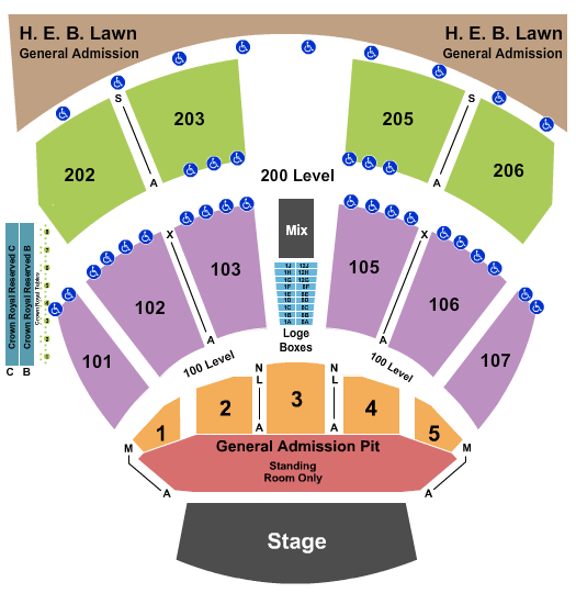 Usana Amphitheater Seating Chart Ga Pit | Two Birds Home