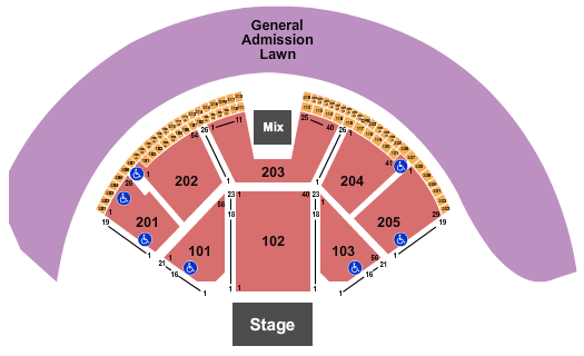 Usana Amphitheatre Seating Map | Two Birds Home