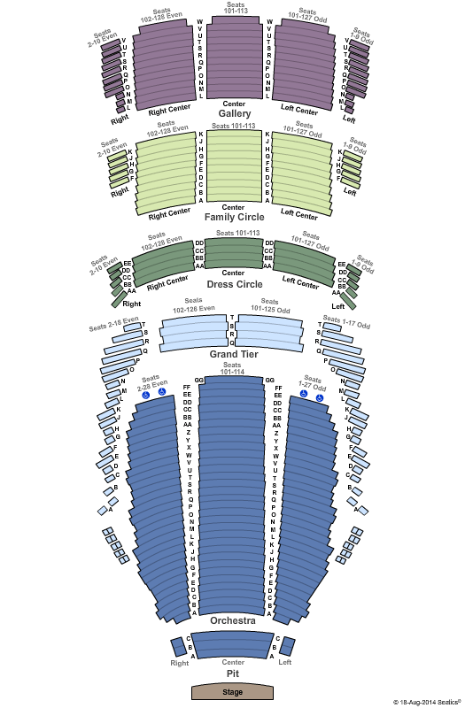 Mamma Mia Tickets | Seating Chart | Heinz Hall