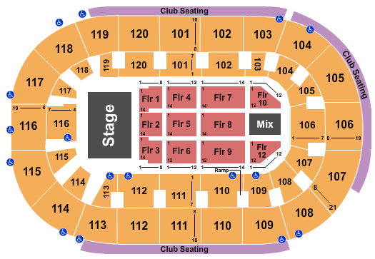 Hertz Arena Detailed Seating Chart