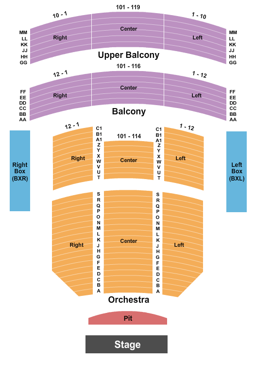 Rose State College Performing Arts Center Seating Chart | Rose State ...