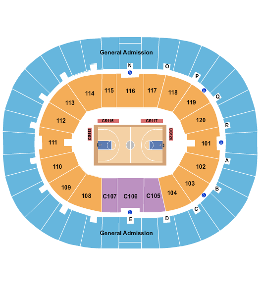 Thompson Boling Arena Seating Chart With Seat Numbers Two Birds Home