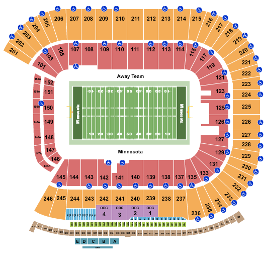 Tcf Bank Stadium Seating Chart