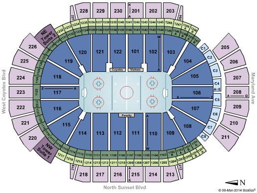 Phoenix Concert Tickets | Seating Chart | Gila River Arena | Hockey